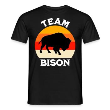 Bison Prairie Bison Dictons - T-shirt homme - noir - Devant - AI Model Male 178 light (178cm)