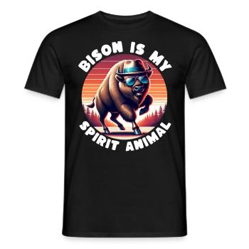 Dictons amusants de buffle - T-shirt homme - noir - Devant - AI Model Male 178 light (178cm)
