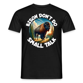 Buffalo Saying - Men's T-Shirt - black - Front - AI Model Male 178 light (178cm)