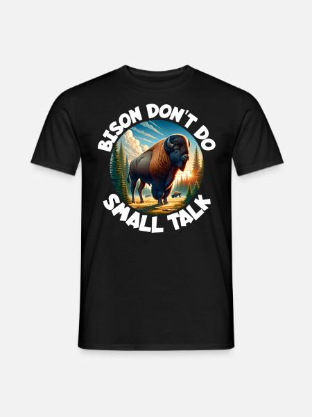 Büffel Spruch - Männer T-Shirt - Schwarz