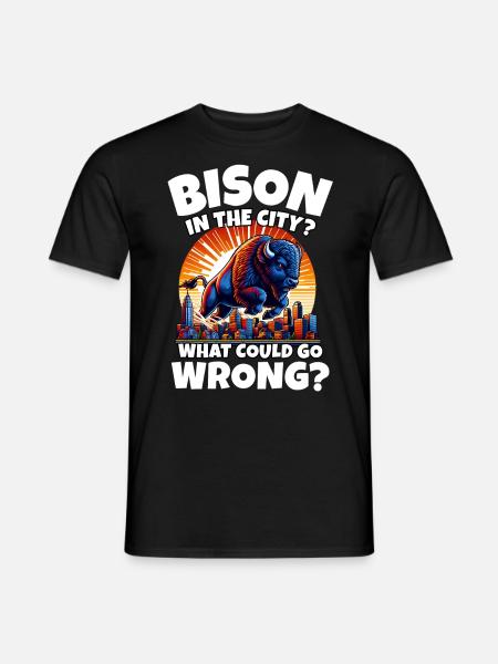 Buffalo City Bison - Men's T-Shirt - black