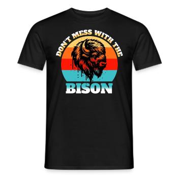 Dictons amusants de buffle - T-shirt homme - noir - Devant - AI Model Male 178 light (178cm)