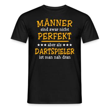 Darts Player Darts - Men's T-Shirt - black - Front - AI Model Male 178 light (178cm)