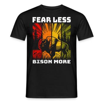 Bison Buffalo - Men's T-Shirt - black - Front - AI Model Male 178 light (178cm)