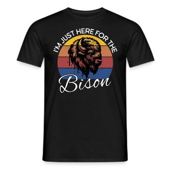 Bison Buffalo - Men's T-Shirt - black - Front - AI Model Male 178 light (178cm)