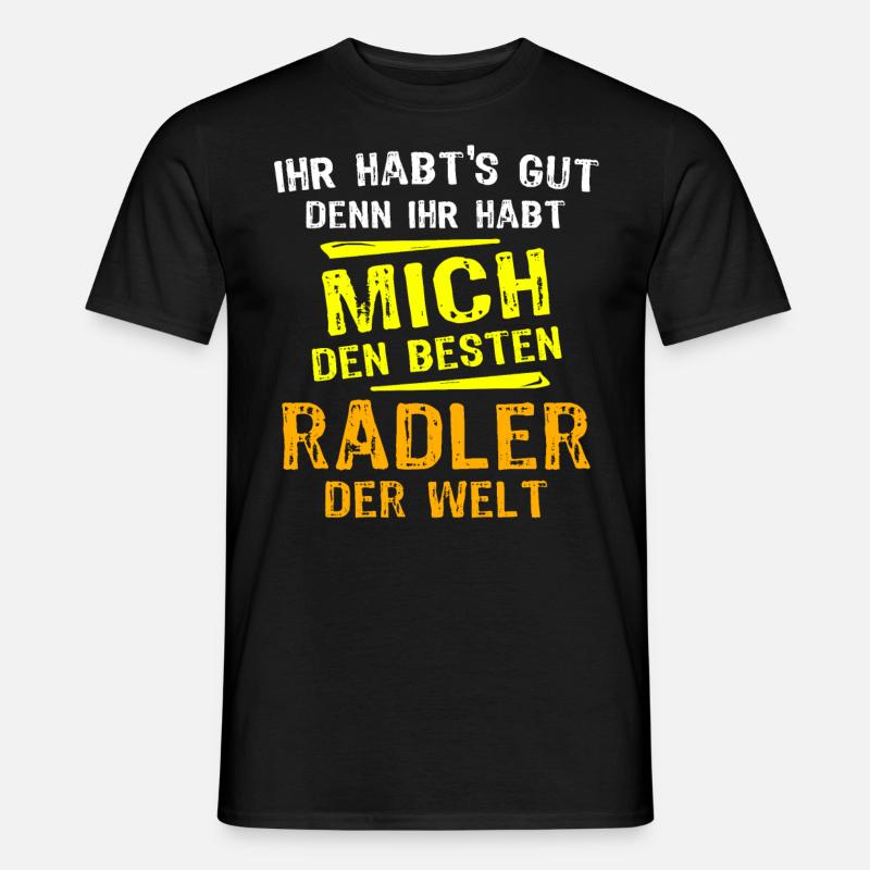 Radler Geschenk - Männer T-Shirt - Schwarz