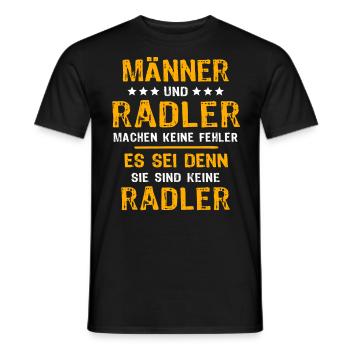 Radler Fahrrad Radeln - Männer T-Shirt - Schwarz - Vorne - AI Model Male 178 light (178cm)