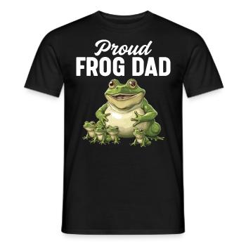 Proud Frog Dad Amphibian Catching Design - Männer T-Shirt - Schwarz - Vorne - AI Model Male 178 light (178cm)