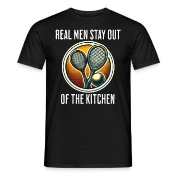 Funny Squash Saying - Men's T-Shirt - black - Front - AI Model Male 178 light (178cm)