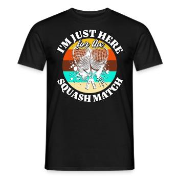 Funny Squash Saying - Men's T-Shirt - black - Front - AI Model Male 178 light (178cm)