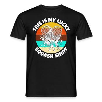Squash - Men's T-Shirt - black - Front - AI Model Male 178 light (178cm)