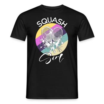 Squash Girl - Männer T-Shirt - Schwarz - Vorne - AI Model Male 178 light (178cm)