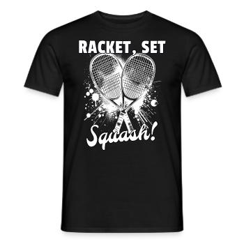 Squash Legend Men - Men's T-Shirt - black - Front - AI Model Male 178 light (178cm)