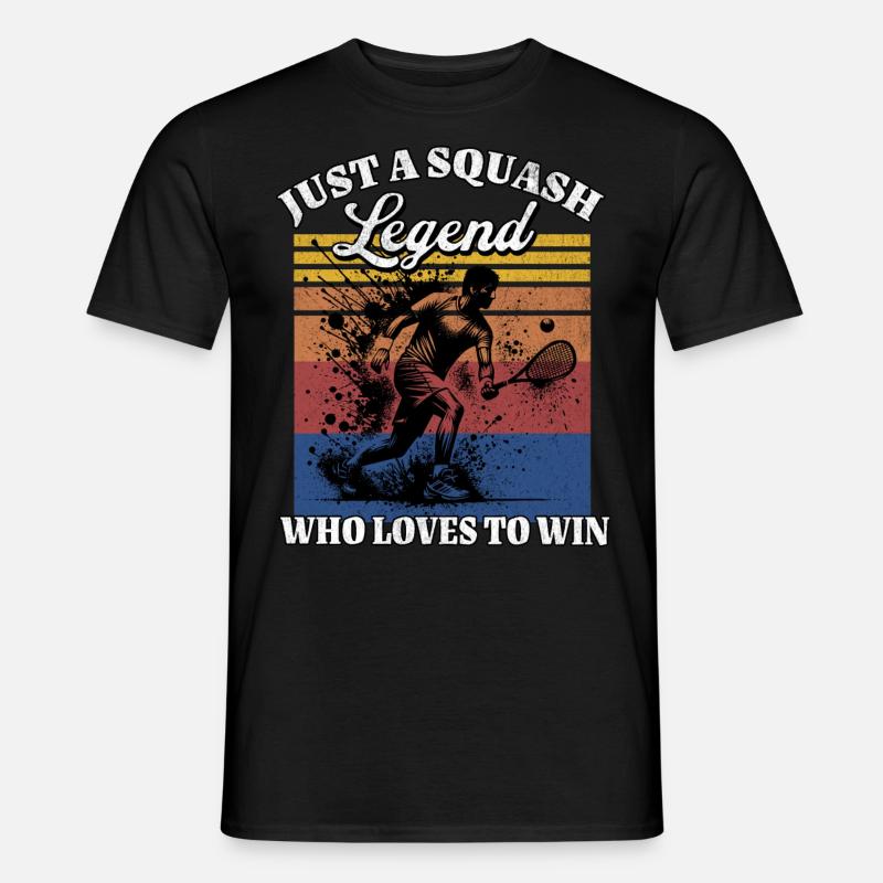 US Squash Spieler - Männer T-Shirt - Schwarz