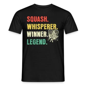 Squash Whisperer Squash Legend - Men's T-Shirt - black - Front - AI Model Male 178 light (178cm)
