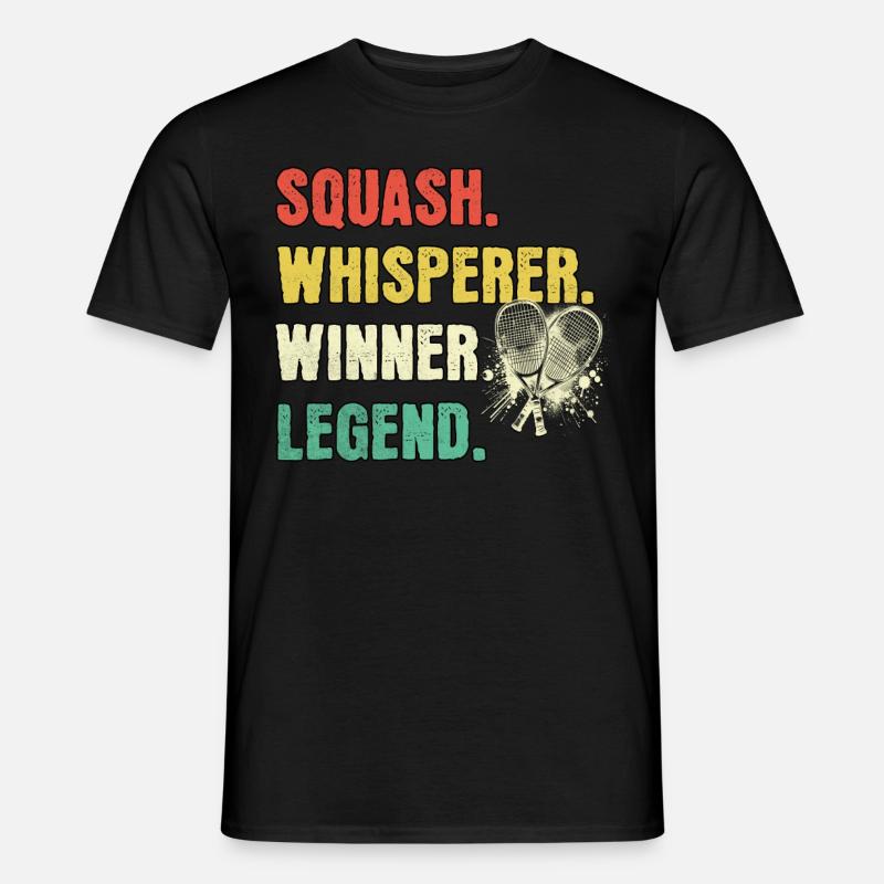 Squash Flüsterer Squash Legende - Männer T-Shirt - Schwarz
