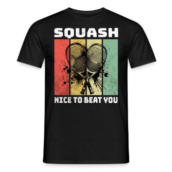 Squash Sayings - Men's T-Shirt - black - Front - AI Model Male 178 light (178cm)