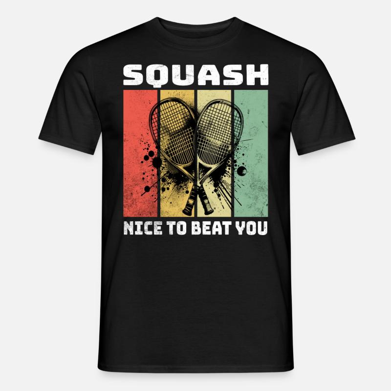 Squash Sprüche - Männer T-Shirt - Schwarz