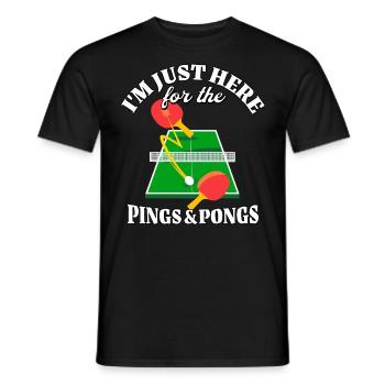 Ping Pong - Männer T-Shirt - Schwarz - Vorne - AI Model Male 178 light (178cm)