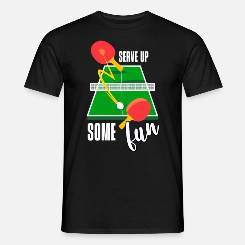 Lustiger Ping Pong Spruch - Männer T-Shirt - Schwarz
