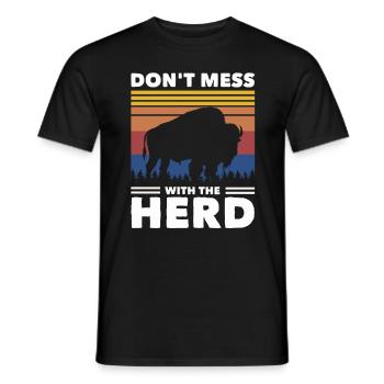 Bison Buffalo - Men's T-Shirt - black - Front - AI Model Male 178 light (178cm)