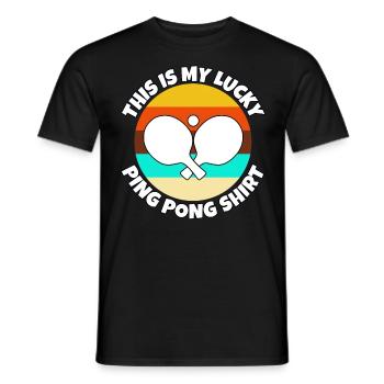 Ping Pong - Männer T-Shirt - Schwarz - Vorne - AI Model Male 178 light (178cm)