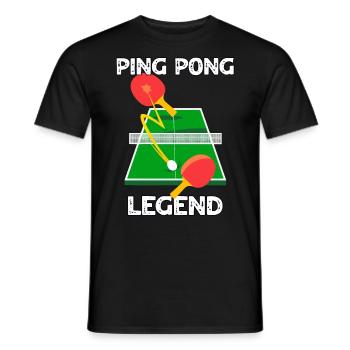Légende du ping-pong - T-shirt homme - noir - Devant - AI Model Male 178 light (178cm)