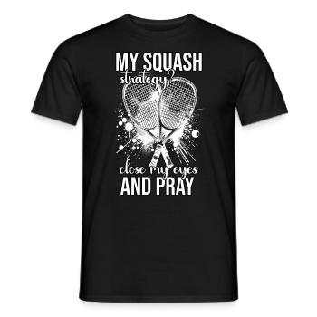 Funny Squash Saying - Men's T-Shirt - black - Front - AI Model Male 178 light (178cm)