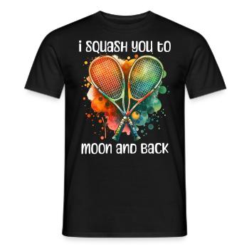 Squash Sayings - Men's T-Shirt - black - Front - AI Model Male 178 light (178cm)