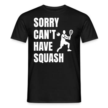 Funny Squash Saying - Men's T-Shirt - black - Front - AI Model Male 178 light (178cm)