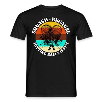 Squash Sayings - Men's T-Shirt - black - Front - AI Model Male 178 light (178cm)
