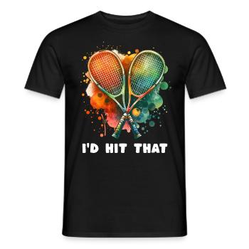 Squash Sayings - Men's T-Shirt - black - Front - AI Model Male 178 light (178cm)