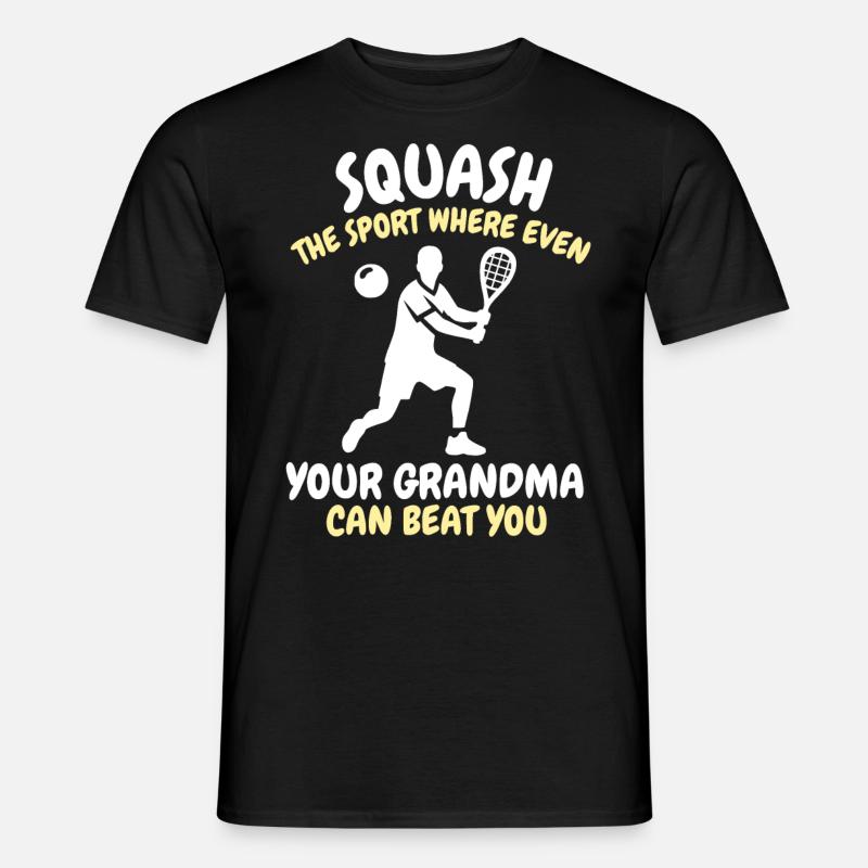 Lustiger Squash Spruch - Männer T-Shirt - Schwarz