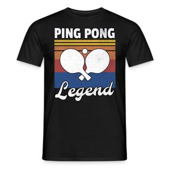 Légende du Ping Pong Hommes - T-shirt homme - noir - Devant - AI Model Male 178 light (178cm)