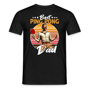Papa Ping Pong - T-shirt homme - noir - Devant - AI Model Male 178 light (178cm)
