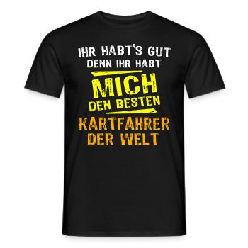 Kart Driver Gift - Men's T-Shirt - black - Front - AI Model Male 178 light (178cm)
