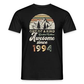 1994 Birthday Berge - Men's T-Shirt - black - Front - AI Model Male 178 light (178cm)