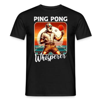 Ping Pong Tischtennis - Männer T-Shirt - Schwarz - Vorne - AI Model Male 178 light (178cm)