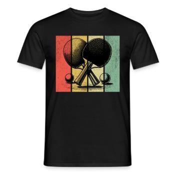Ping Pong Rétro - T-shirt homme - noir - Devant - AI Model Male 178 light (178cm)
