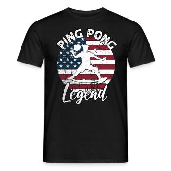 Ping Pong Tischtennis - Männer T-Shirt - Schwarz - Vorne - AI Model Male 178 light (178cm)