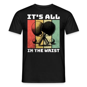 Ping Pong - Men's T-Shirt - black - Front - AI Model Male 178 light (178cm)