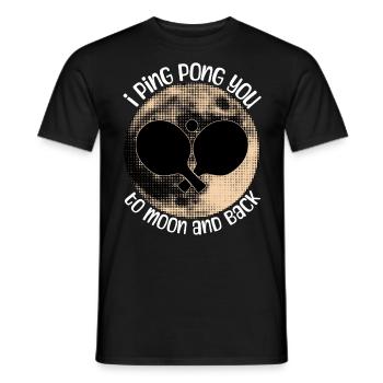 Ping Pong Tischtennis - Männer T-Shirt - Schwarz - Vorne - AI Model Male 178 light (178cm)