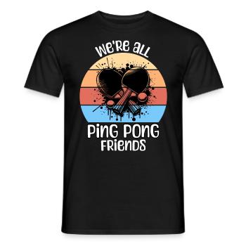 Ping Pong Tischtennis - Männer T-Shirt - Schwarz - Vorne - AI Model Male 178 light (178cm)