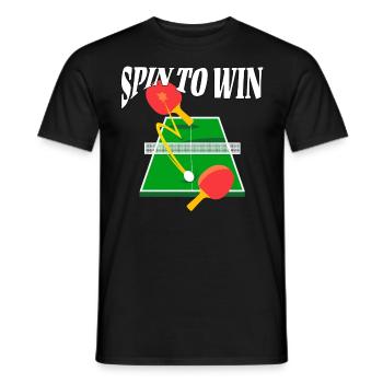 Ping Pong Tischtennis - Männer T-Shirt - Schwarz - Vorne - AI Model Male 178 light (178cm)