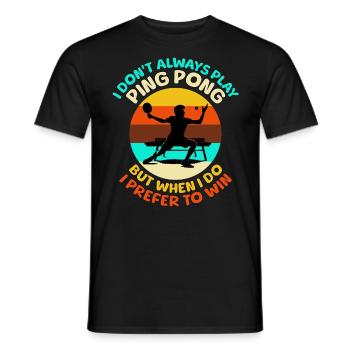 Ping Pong Tischtennis - Männer T-Shirt - Schwarz - Vorne - AI Model Male 178 light (178cm)