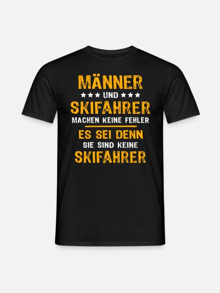Skiers Skiing - Men's T-Shirt - black