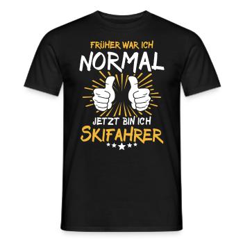 Skier Saying - Men's T-Shirt - black - Front - AI Model Male 178 light (178cm)