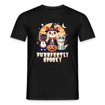 Pet-Inspired Halloween Tees: Adorable & Spooky - Men's T-Shirt - black - Front - AI Model Male 178 light (178cm)