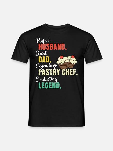 Pastry Chef Dad - Men's T-Shirt - black