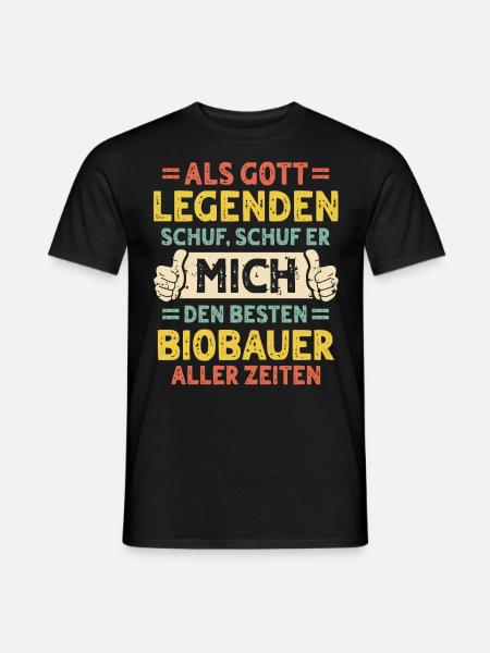 Biobauer - Männer T-Shirt - Schwarz